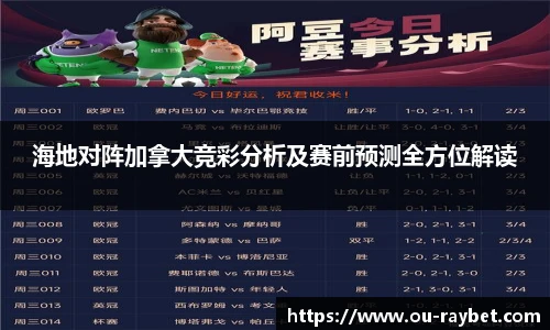 海地对阵加拿大竞彩分析及赛前预测全方位解读